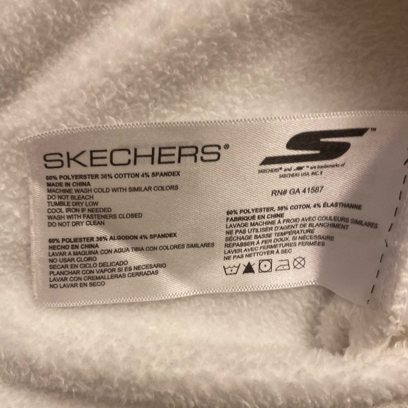 Skechers XL Women’s Full Zip Scuba CREAM NWOT - Picture 6 of 11